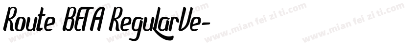 Route BETA RegularVe字体转换